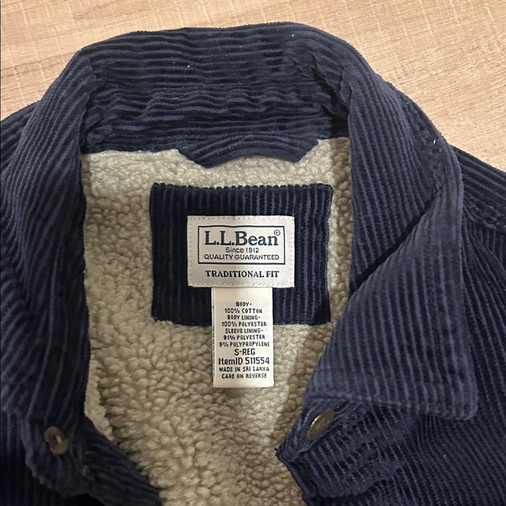 L.L. Bean Navy Corduroy Jacket